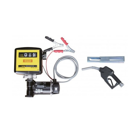 Bomba eléctrica 12V diésel cematic 3000/12 K33 AZ. Juego completo con contador de litros K33